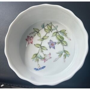 Spode Stafford Flowers Tachiadenus Individual Quiche/Tart Dish 4" Microwave Safe